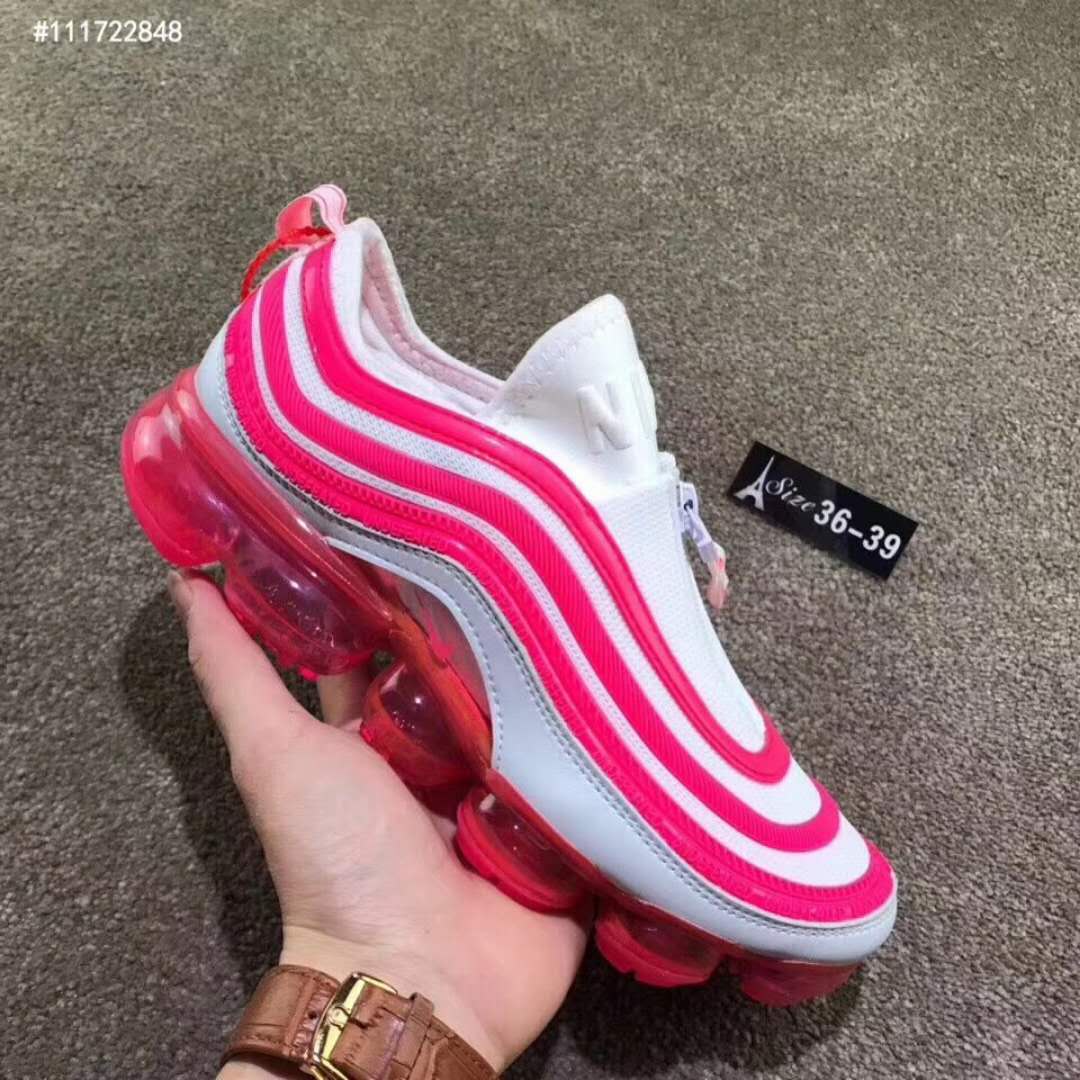 Women Nike Air Max 97 Bullet White Red Zipper Shoes - Click Image to Close
